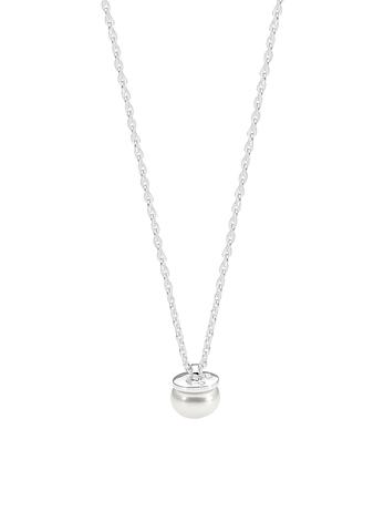 Pastiche Simple Pearl Drop Necklace in Sterling Silver