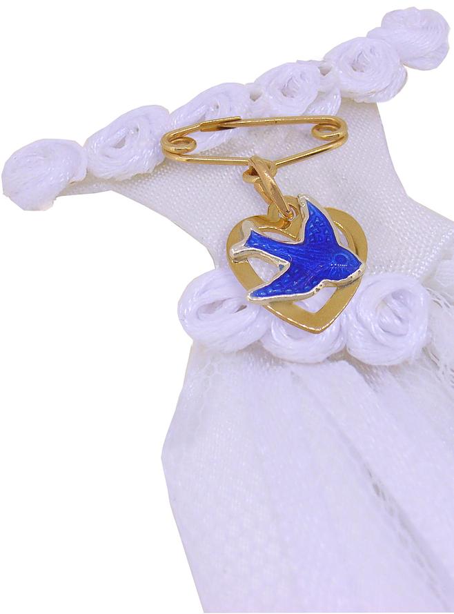 Lucky Bluebird Happiness Pin Something Blue for Brides in 9ct Gold