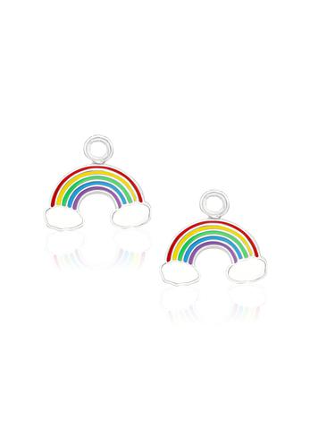 Two Lovely Rainbow Charms for Sleeper Earrings in Sterling Silver