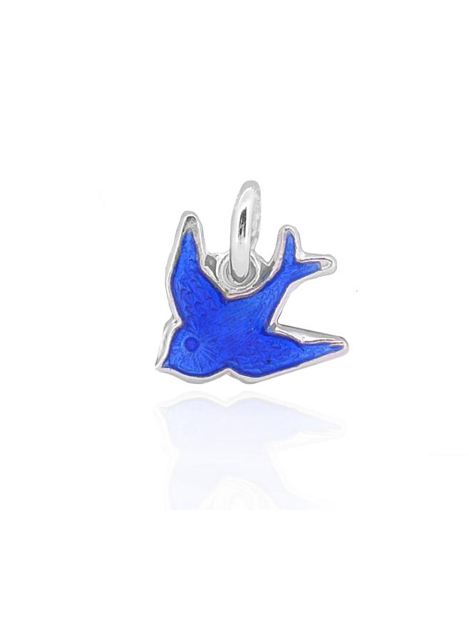 Bluebird of Happiness Pendant Charm in Sterling Silver