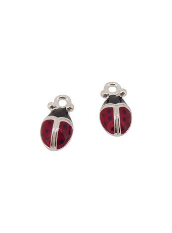 Two Pastiche Ladybug Charms for Sleeper Earrings