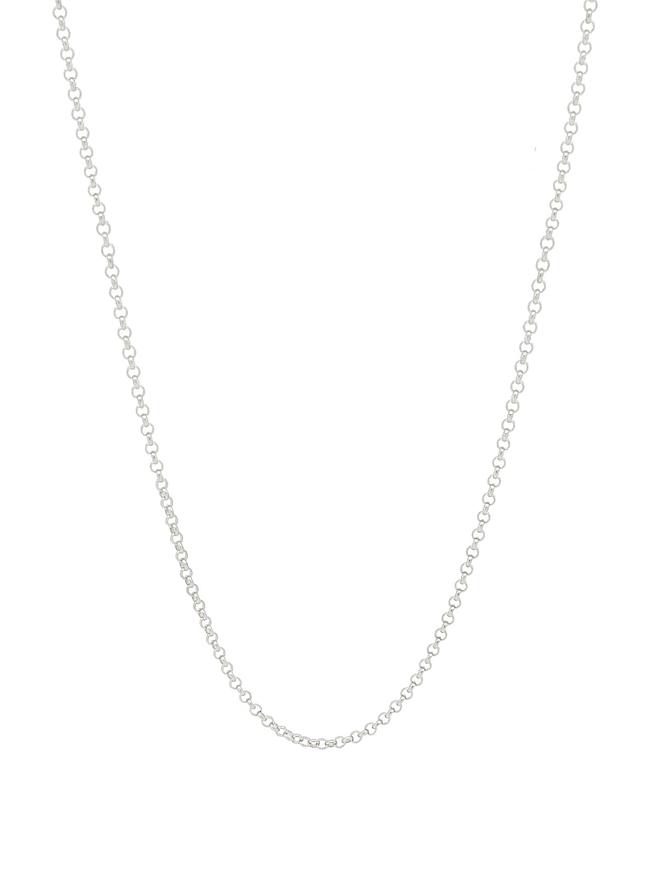 Round Belcher Necklace Chain in 9ct White Gold