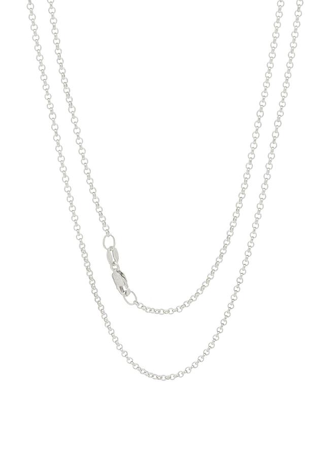 Round Belcher Necklace Chain in 9ct White Gold