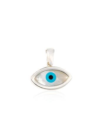 Lucky Protection Evil Eye Charm Pendant in Mother of Pearl