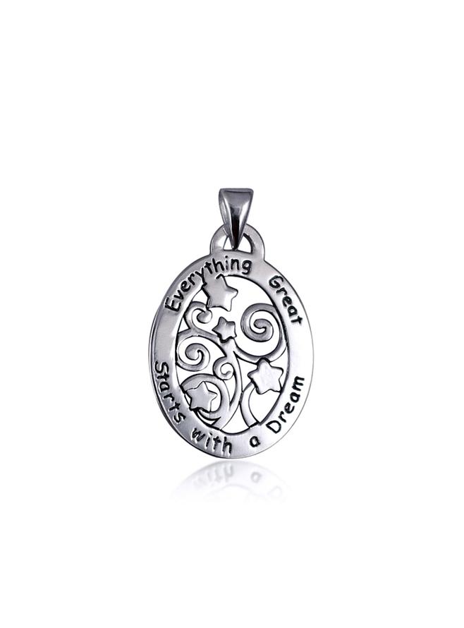 Everything Great Starts With a Dream Pendant in Sterling Silver
