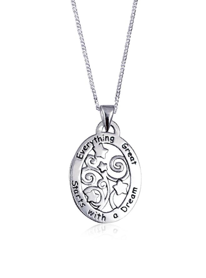 Everything Great Starts With a Dream Necklace in Sterling Silver