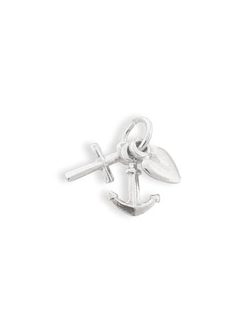 Small Faith Hope Charity Charm in Sterling Silver