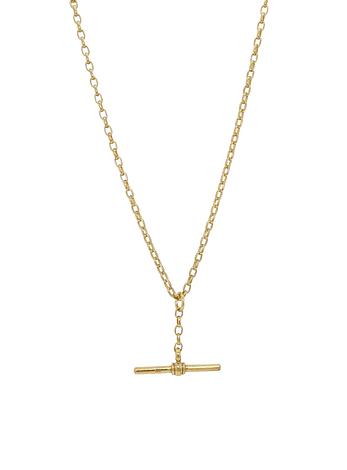 Dakota T Bar Fob Belcher Necklace in Gold