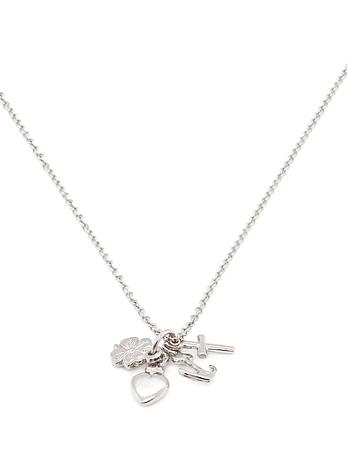 Zoe Faith Hope Charity Clover Charm Necklace in Sterling Silver