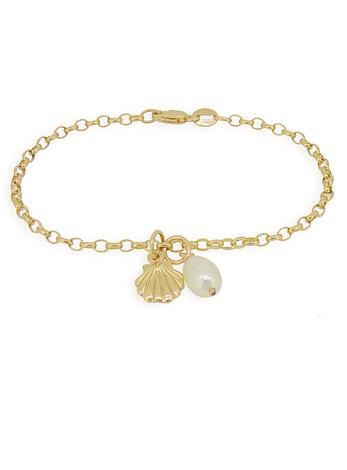 Coco Shoreline Seashell Charm Bracelet in 9ct Gold