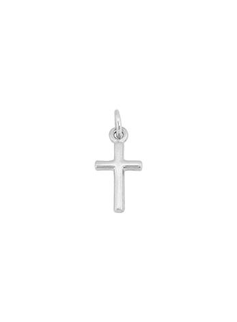 Small Plain Cross Charm in Sterling Slver