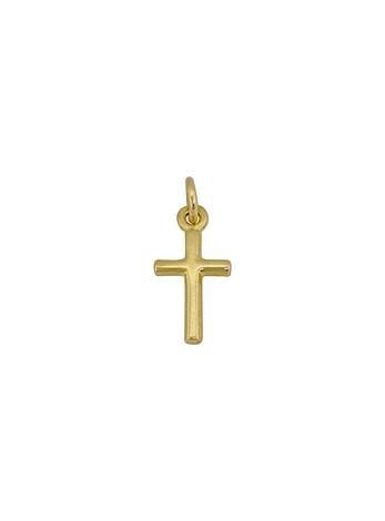 Small Plain Cross Charm in 9ct Gold
