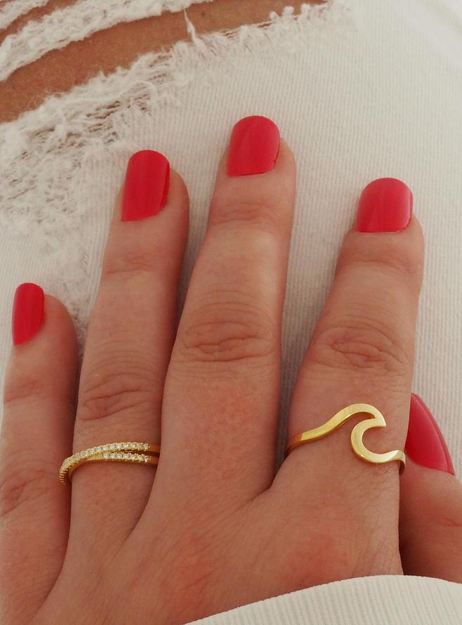 Nalu Ocean Surf Wave Ring in 9ct Gold