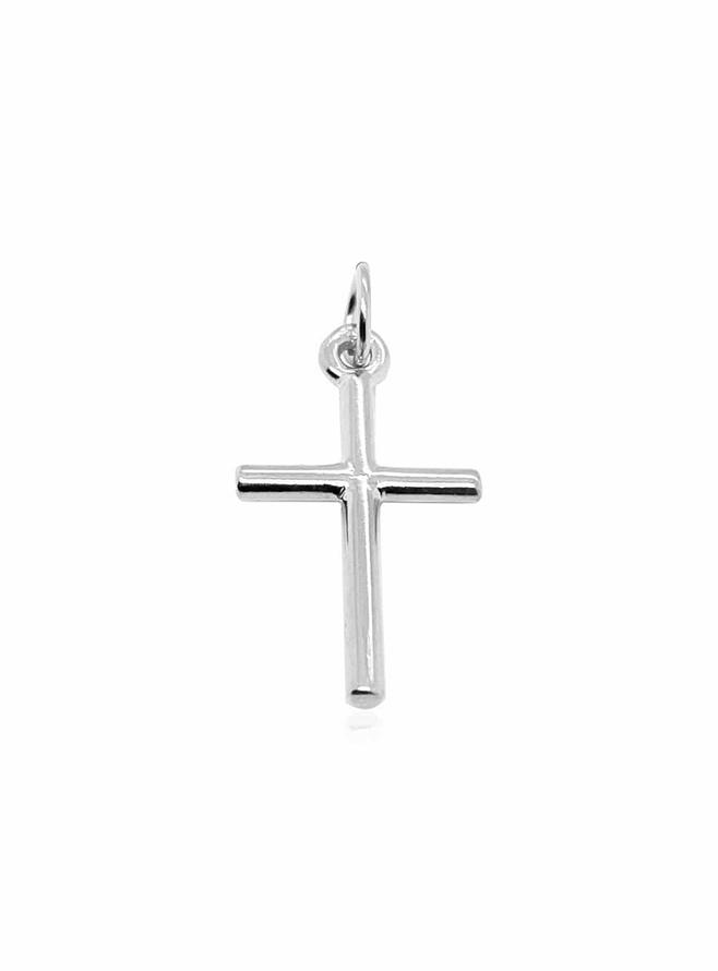 Simple Plain Cross Pendant in Sterling Silver — The Jewel Shop