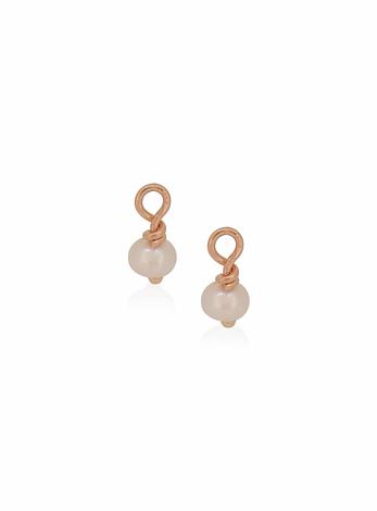 Teeny Tiny Pearl Drops for Sleeper Earrings in 9ct Rose Gold