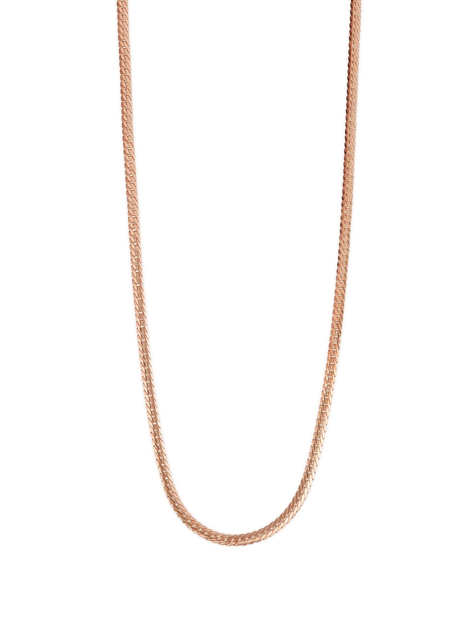 9ct Three Colour Gold Herringbone Plait Necklace - X50363 | Chapelle  Jewellers