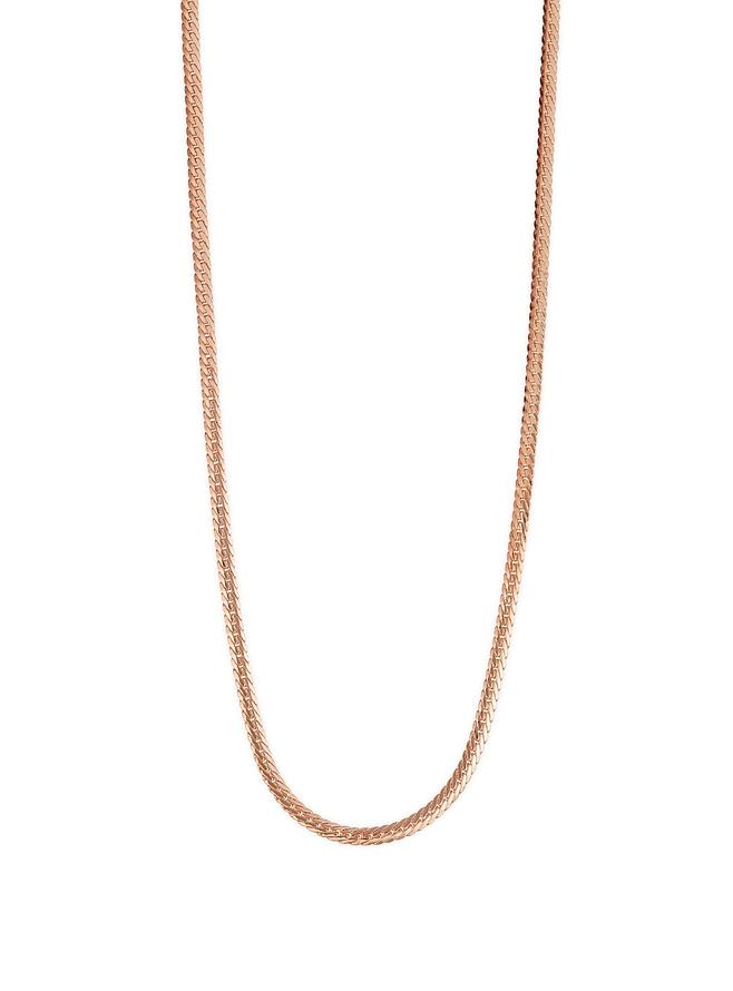 Aurelia Herringbone Necklace Chain in 9ct Rose Gold