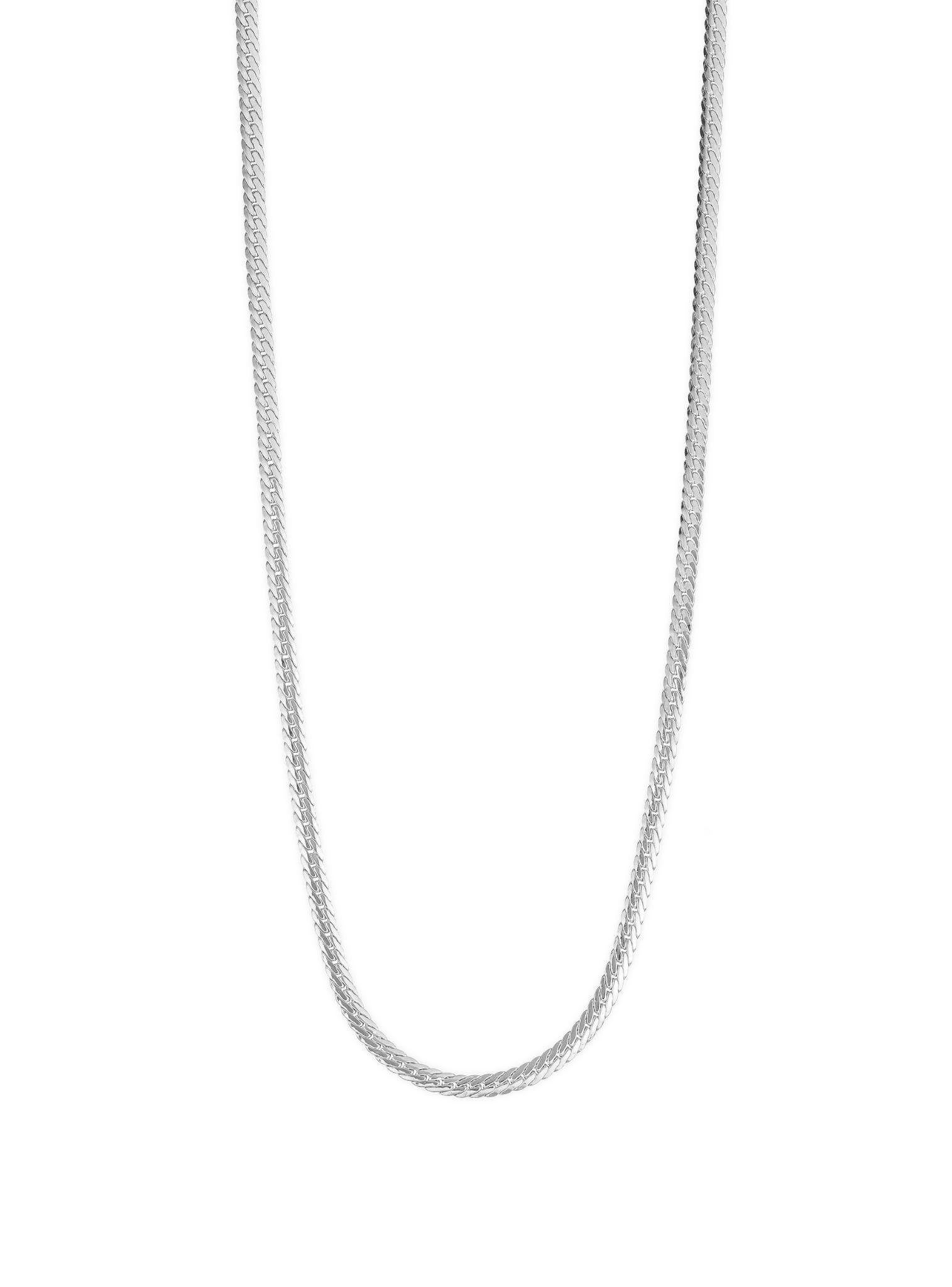 389546 9ct white gold herringbone necklace chain hbo60 full
