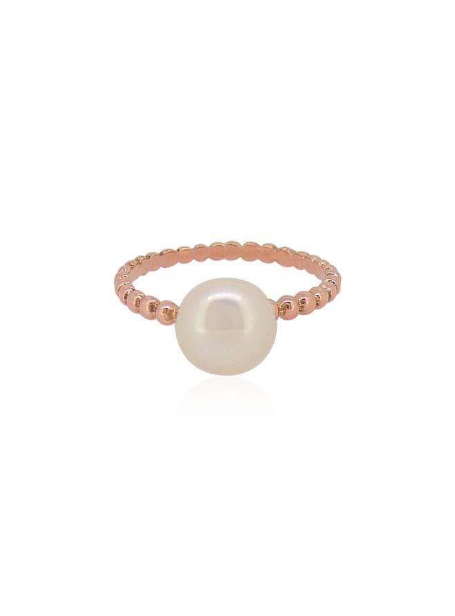 Coco Pearl Solitaire Ring in 9ct Rose Gold