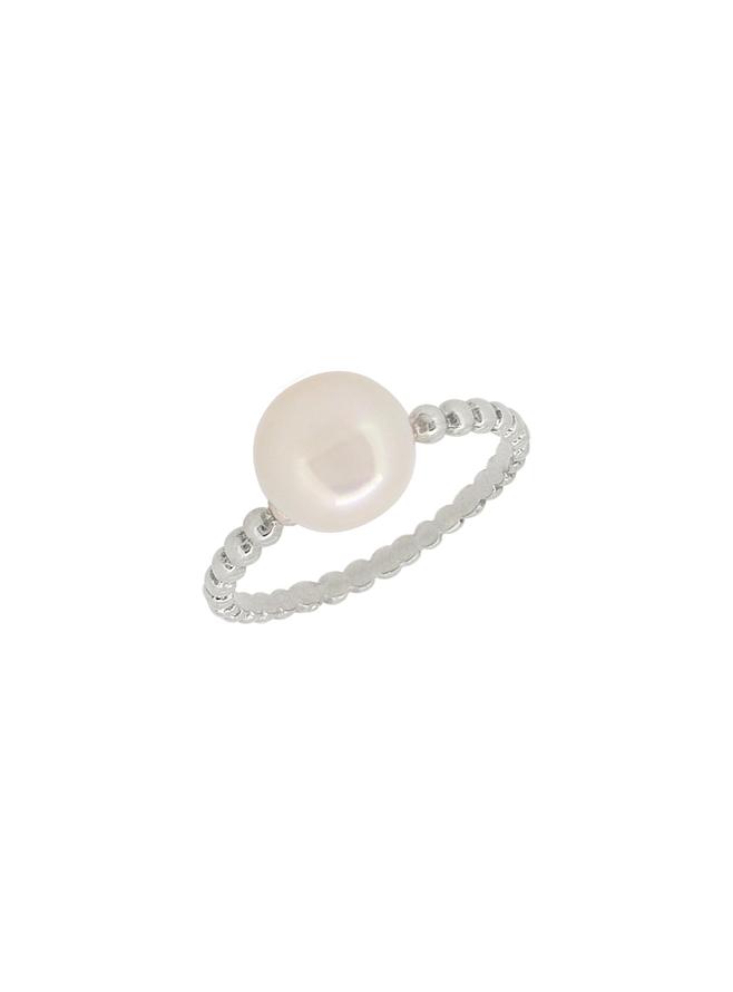 Coco Pearl Solitaire Ring in Sterling Silver