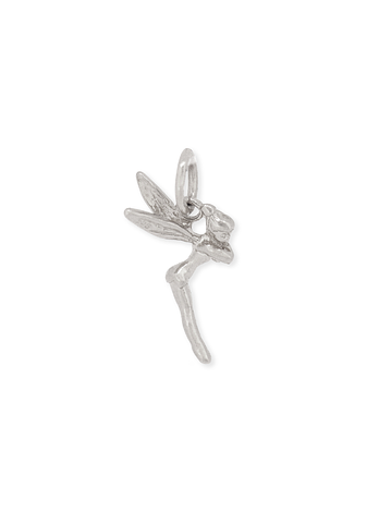 Tinkerbell Fairy Charm Pendant in Sterling Silver