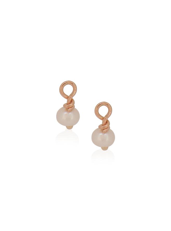 Small Pearl Drops for Sleeper Earrings in 9ct Rose Gold