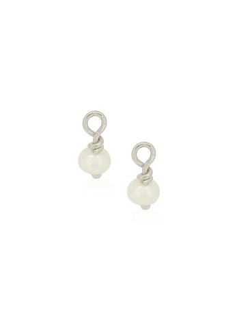 Small Pearl Drops for Sleeper Earrings in Sterling Silver