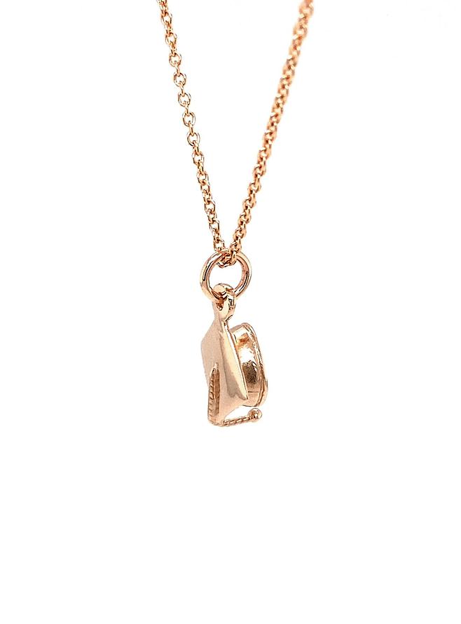 Mortar Board Graduation Hat Charm in 9ct Rose Gold