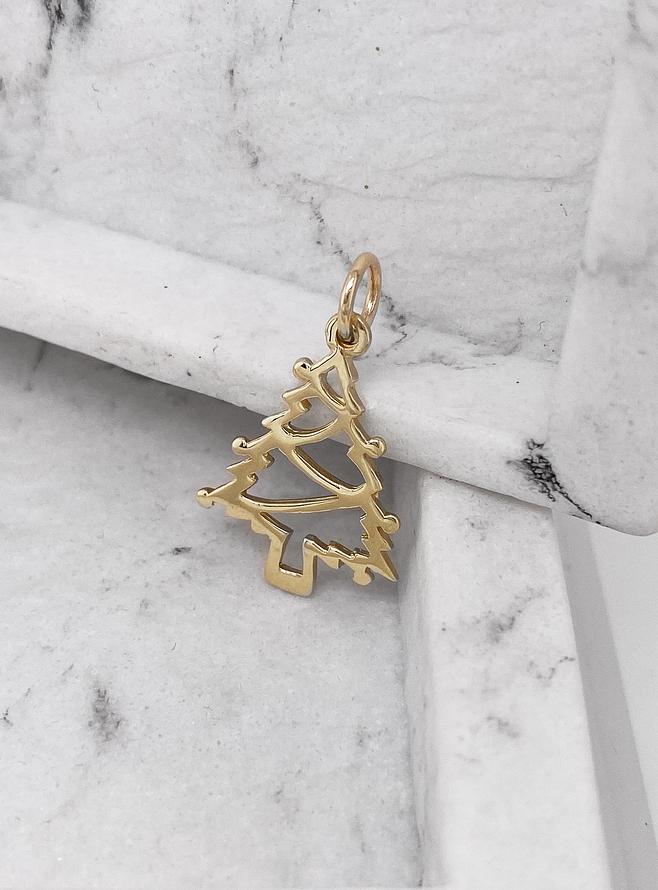 Christmas Tree Charm in 9ct Gold