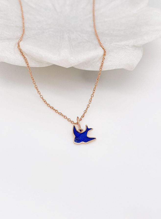 Bluebird of Happiness Charm in 9ct Rose Gold