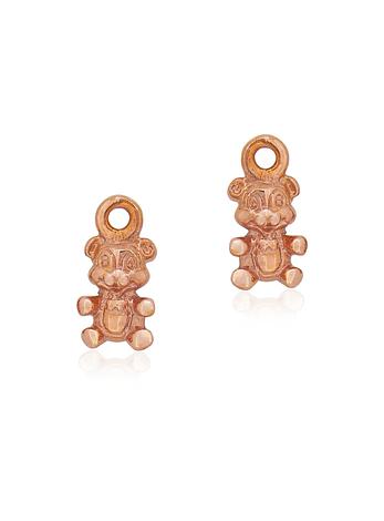 Teddy Bear Charms for Sleeper Earrings in 9ct Rose Gold
