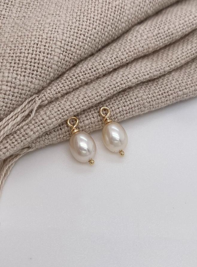 Coco Pearl Drops for Sleeper Earrings in 9ct Gold