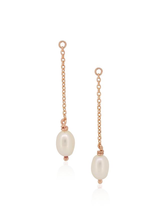 Coco Pearl Dangles for Sleeper Earrings in 9ct Rose Gold