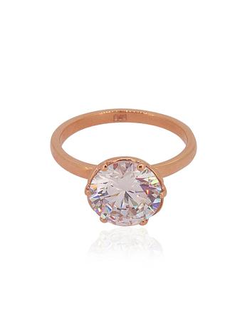 Isabella Cz Solitaire Ring in 9ct Rose Gold
