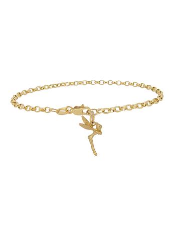 Magical Tinkerbell Fairy Charm Bracelet in 9ct Gold