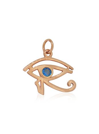 Egyptian Eye of Horus Birthstone Charm in 9ct Rose Gold