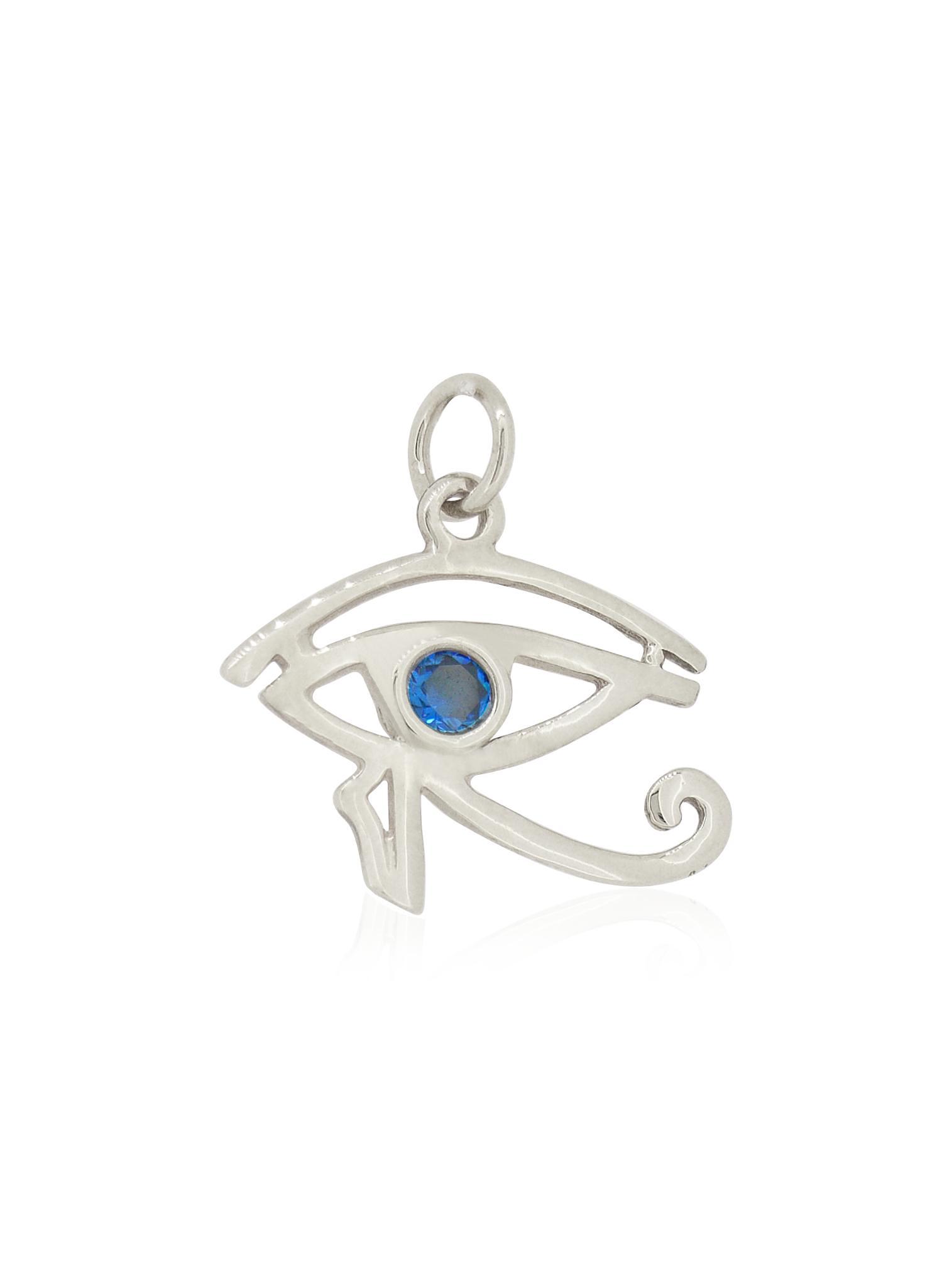 SUNNYCLUE 1 Box 24pcs Eye of Horus Charms Bulk Egyptian Eye Charm Stainless Steel Eyes Charm Metal Magic Spiritual Charms for