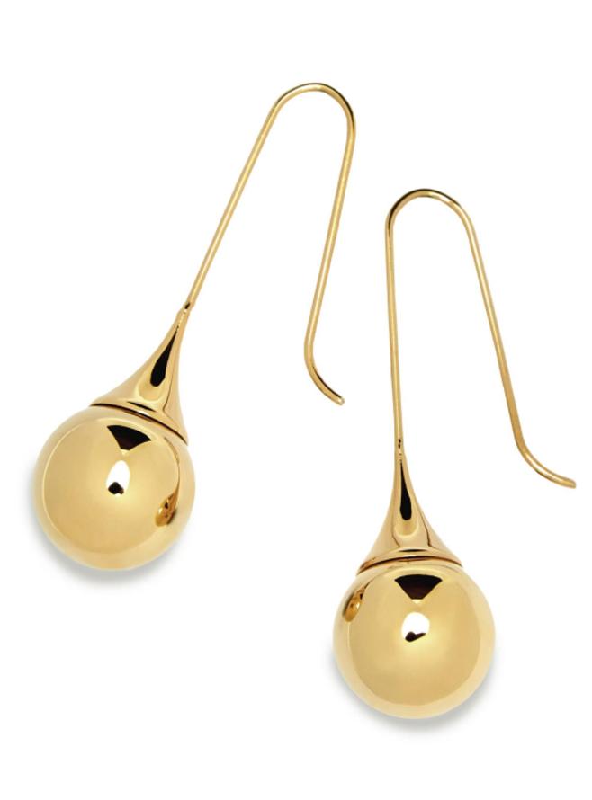 Pastiche Ball Drop Earrings in Gold
