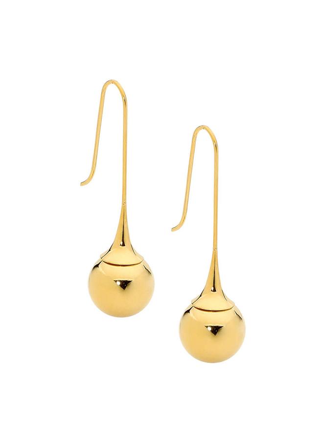 Pastiche Ball Drop Earrings in Gold — The Jewel Shop