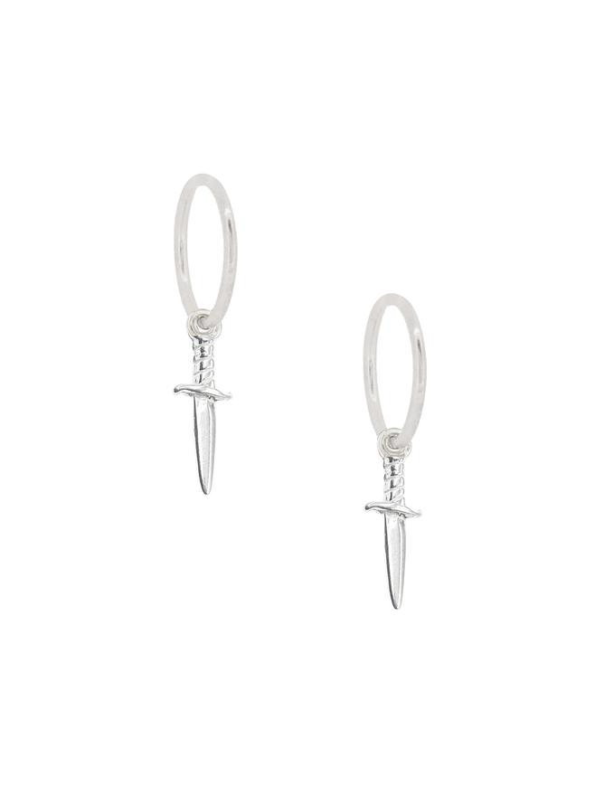 Dagger Charms for Sleeper Earrings in Sterling Silver