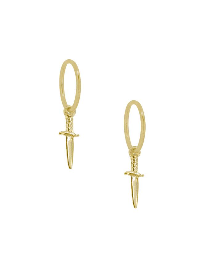 Dagger Charms for Sleeper Earrings in 9ct Gold