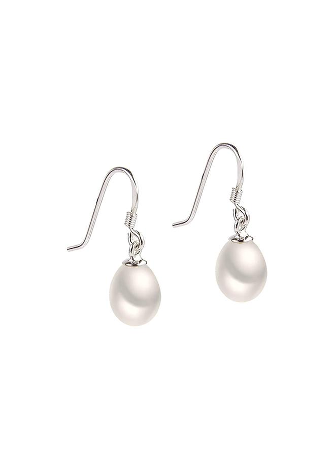 Coco Freshwater Pearl Drop Earrings in Sterling Silver
