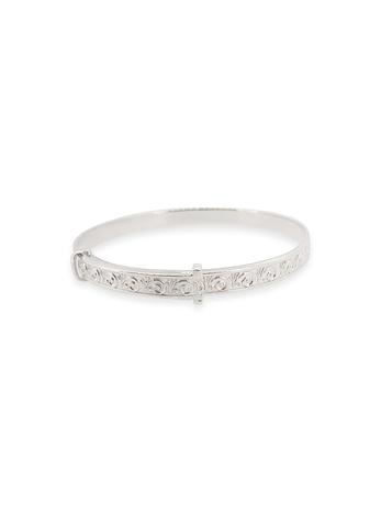 Expanding Filigree 4mm Bangle Baby Adult in Sterling Silver