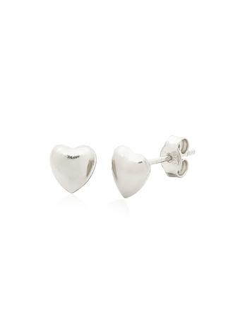 Ali Dainty Love Heart Stud Earrings in Sterling Silver