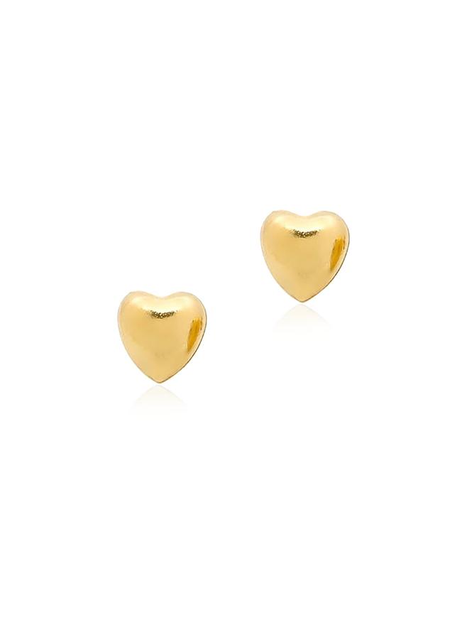 Ali Dainty Love Heart Stud Earrings in 9ct Gold