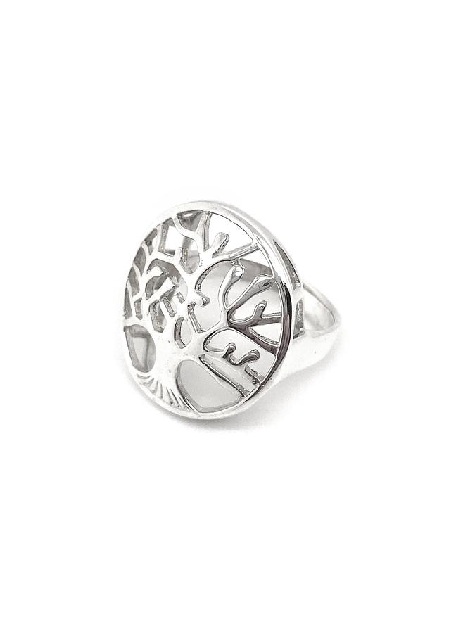 Tree of Life Large Charm Ring in Sterling Silver