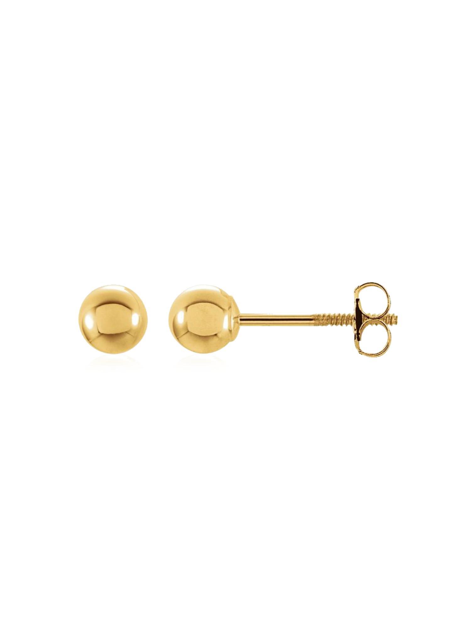 9ct Yellow Gold 4mm Ball Stud Earrings – Zamels