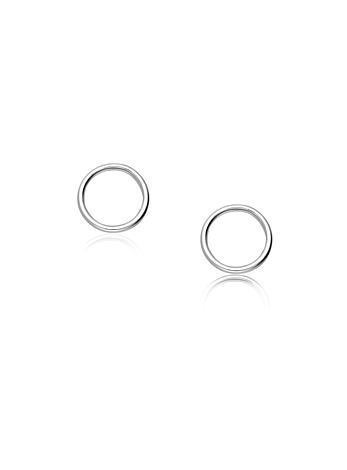 Baby 5mm Circle Stud Earrings in Sterling Silver