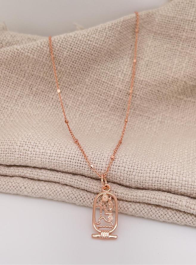 Fine Beaded Ball Satellite Necklace Chain in 9ct Rose Gold