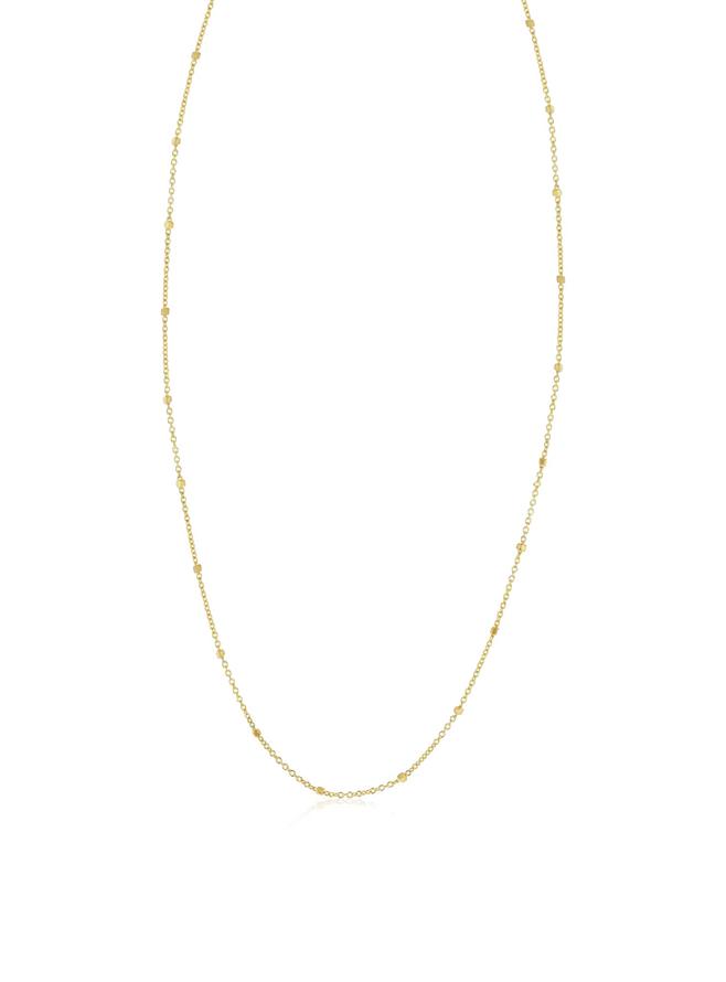 Fine Beaded Ball Satellite Necklace Chain in 9ct Gold